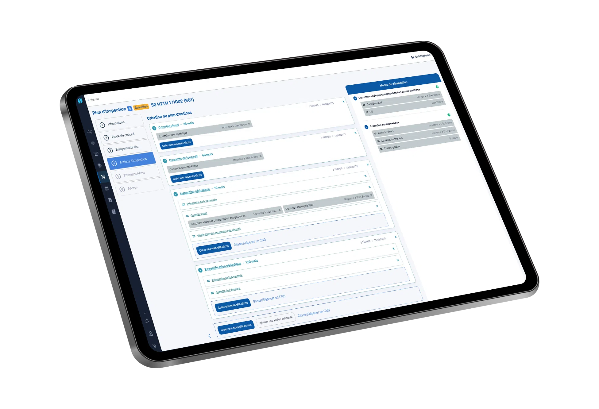 Mockup Plan d'inspection Linspec Cloud - SIRFULL